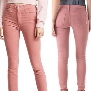 MOTHER The Looker Pink Mid Rise Rose Skinny Jeans 28